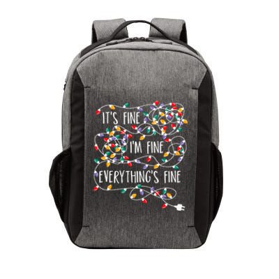 ItS Fine IM Fine Everything Is Fine Christmas Lights Vector Backpack