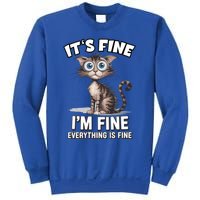 ItS Fine IM Fine Everything Is Fine Funny Cat Meaningful Gift Sweatshirt