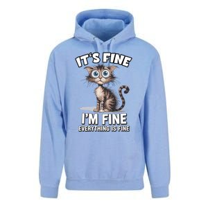 ItS Fine IM Fine Everything Is Fine Funny Cat Meaningful Gift Unisex Surf Hoodie