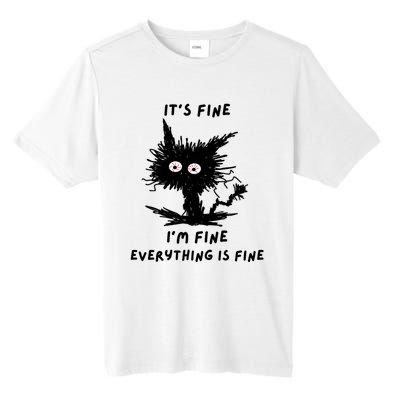 Its Fine IM Fine Funny Coffee Cute Sarcastic Black Cat Tall Fusion ChromaSoft Performance T-Shirt