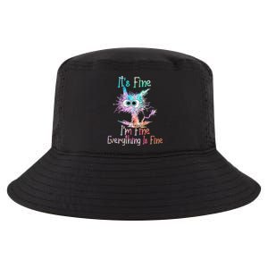 ItS Fine IM Fine Everything Is Fine Meaningful Gift Tie Dye Cat Gift Cool Comfort Performance Bucket Hat