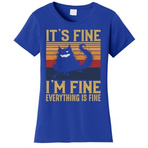 ItS Fine IM Fine Everything Is Fine Black Cat Gift Women's T-Shirt