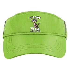 ItS Fine IM Fine Everything Is Fine Funny Cat Meaningful Gift Adult Drive Performance Visor