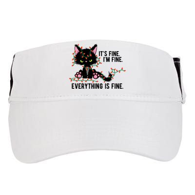 Its Fine Im Fine Everything Is Funny Cat Christmas Adult Drive Performance Visor
