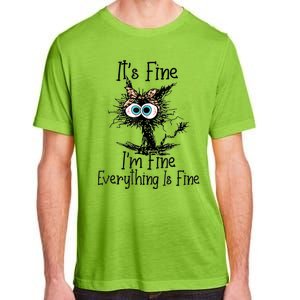 ItS Fine IM Fine Everything Is Fine Cat Leopard Bandana Gift Adult ChromaSoft Performance T-Shirt