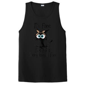 ItS Fine IM Fine Everything Is Fine Cat Leopard Bandana Gift PosiCharge Competitor Tank