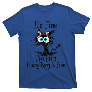 ItS Fine IM Fine Everything Is Fine Cat Leopard Bandana Gift T-Shirt