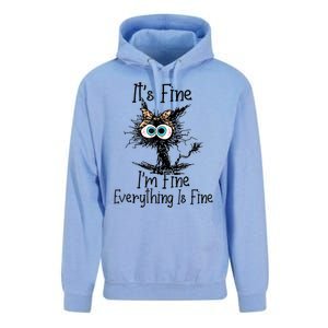 ItS Fine IM Fine Everything Is Fine Cat Leopard Bandana Gift Unisex Surf Hoodie