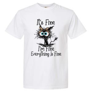 ItS Fine IM Fine Everything Is Fine Cat Leopard Bandana Gift Garment-Dyed Heavyweight T-Shirt