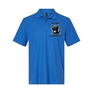 ItS Fine IM Fine Everything Is Fine Funny Coffee Cat Gift Softstyle Adult Sport Polo