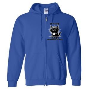 ItS Fine IM Fine Everything Is Fine Funny Coffee Cat Gift Full Zip Hoodie