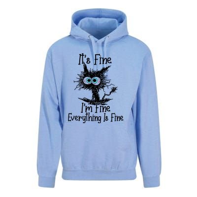 ItS Fine IM Fine Everything Is Fine Funny Cat Unisex Surf Hoodie