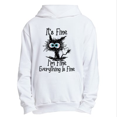 ItS Fine IM Fine Everything Is Fine Funny Cat Urban Pullover Hoodie