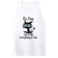 ItS Fine IM Fine Everything Is Fine Funny Cat PosiCharge Competitor Tank