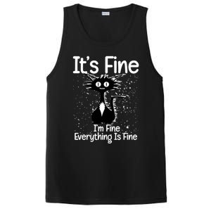 ItS Fine IM Fine Everything Is Fine Cat Gift PosiCharge Competitor Tank