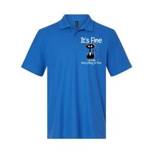 ItS Fine IM Fine Everything Is Fine Cat Gift Softstyle Adult Sport Polo