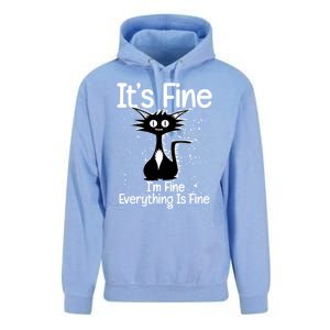 ItS Fine IM Fine Everything Is Fine Cat Gift Unisex Surf Hoodie