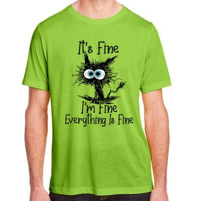 It's Fine I'm Fine Everything Is Fine Funny Cat Adult ChromaSoft Performance T-Shirt