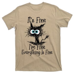 It's Fine I'm Fine Everything Is Fine Funny Cat T-Shirt