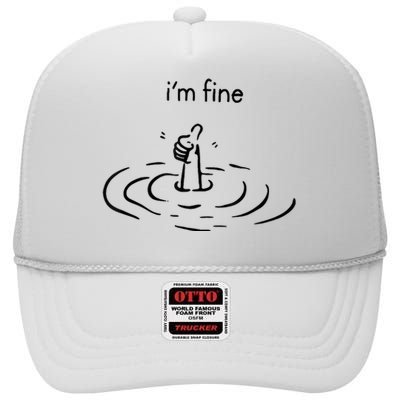 IM Fine High Crown Mesh Back Trucker Hat