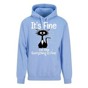 ItS Fine IM Fine Everything Is Fine Cat Funny Gift Unisex Surf Hoodie