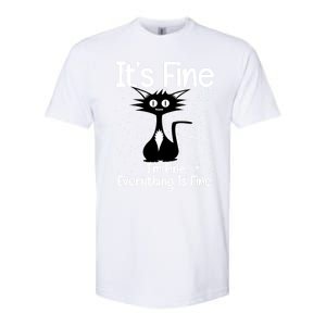 ItS Fine IM Fine Everything Is Fine Cat Funny Gift Softstyle CVC T-Shirt