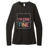 ItS Fine IM Fine Everything Is Fine Introvert Womens CVC Long Sleeve Shirt