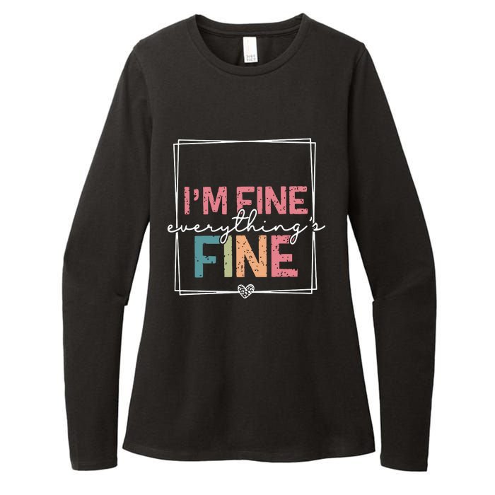 ItS Fine IM Fine Everything Is Fine Introvert Womens CVC Long Sleeve Shirt