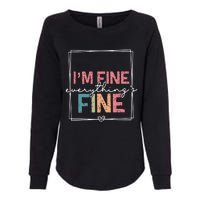 ItS Fine IM Fine Everything Is Fine Introvert Womens California Wash Sweatshirt