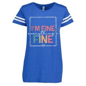 ItS Fine IM Fine Everything Is Fine Introvert Enza Ladies Jersey Football T-Shirt