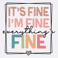 ItS Fine IM Fine Everything Is Fine Introvert Flat Bill Trucker Hat