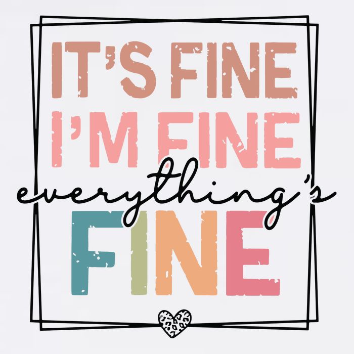 ItS Fine IM Fine Everything Is Fine Introvert Flat Bill Trucker Hat