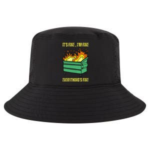 ItS Fine IM Fine Everything Is Fine Lil Dumpster Fire Cool Comfort Performance Bucket Hat