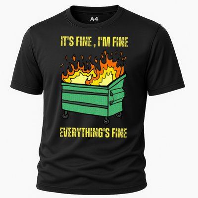 ItS Fine IM Fine Everything Is Fine Lil Dumpster Fire Performance Shirt