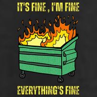 ItS Fine IM Fine Everything Is Fine Lil Dumpster Fire Adult Drive Performance Visor