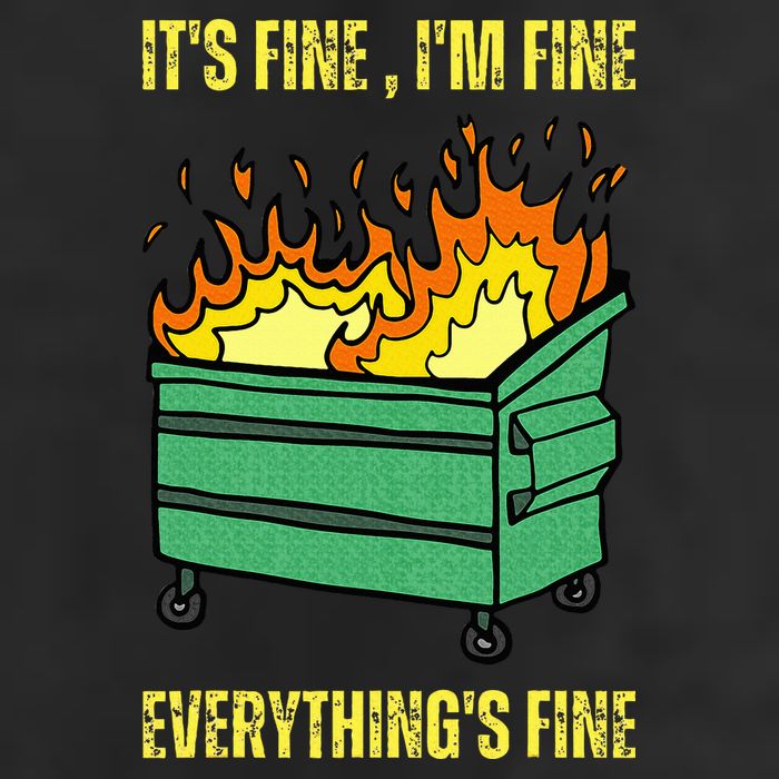 ItS Fine IM Fine Everything Is Fine Lil Dumpster Fire Adult Drive Performance Visor
