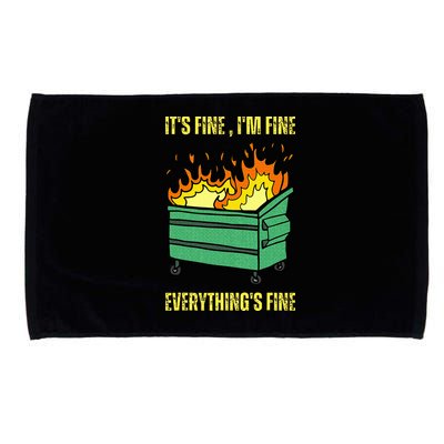 ItS Fine IM Fine Everything Is Fine Lil Dumpster Fire Microfiber Hand Towel