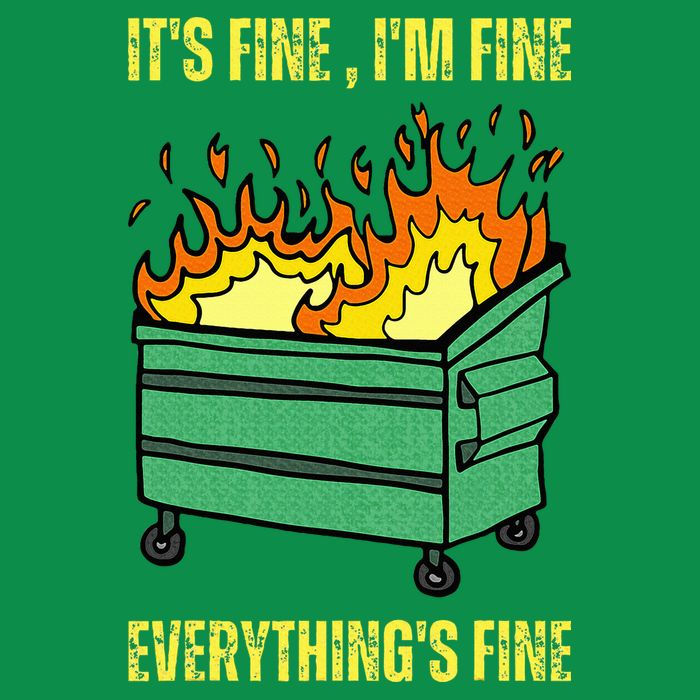 ItS Fine IM Fine Everything Is Fine Lil Dumpster Fire T-Shirt