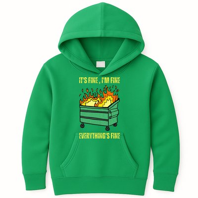 ItS Fine IM Fine Everything Is Fine Lil Dumpster Fire Kids Hoodie