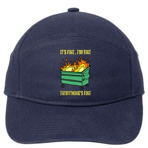 ItS Fine IM Fine Everything Is Fine Lil Dumpster Fire 7-Panel Snapback Hat