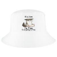 It's Fine I'm Fine Everything Is Fine Angry Cat Funny Quote Cool Comfort Performance Bucket Hat