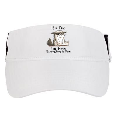 It's Fine I'm Fine Everything Is Fine Angry Cat Funny Quote Adult Drive Performance Visor