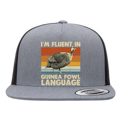 Im Fluent In Guinea Fowl Language Flat Bill Trucker Hat