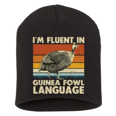 Im Fluent In Guinea Fowl Language Short Acrylic Beanie