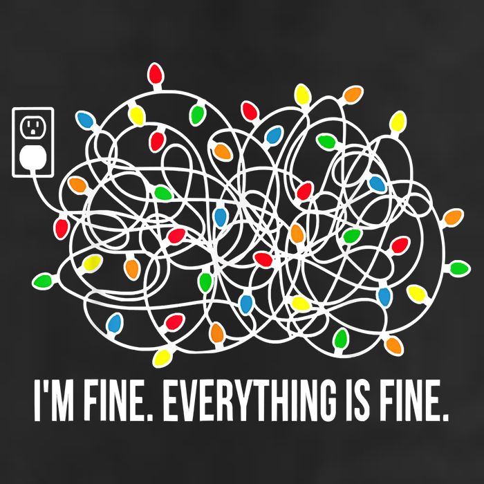 It's Fine I'm Fine Everything Is Fine Funny Christmas Lights 12oz Stainless Steel Coffee Mug