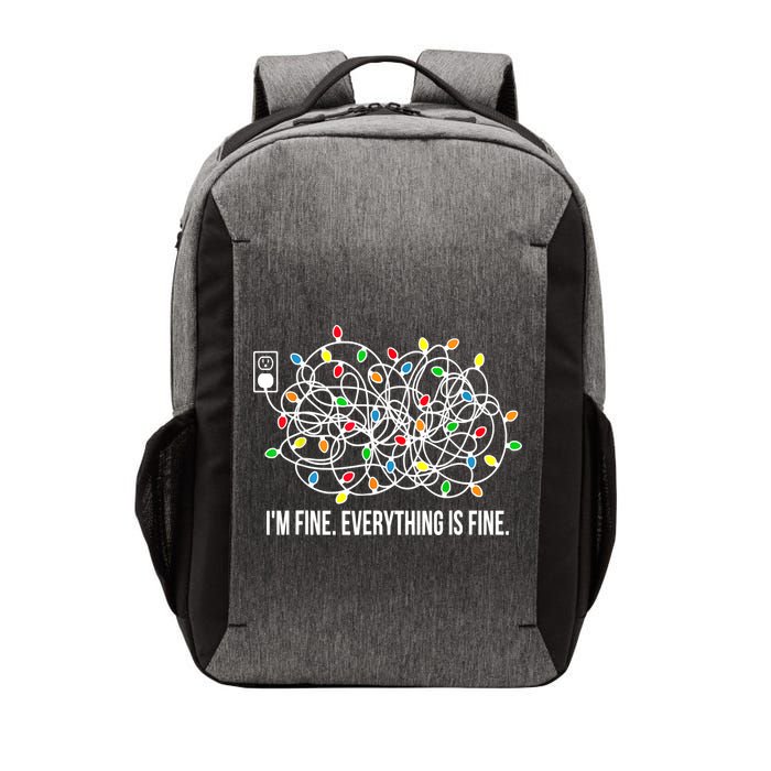 It's Fine I'm Fine Everything Is Fine Funny Christmas Lights Vector Backpack