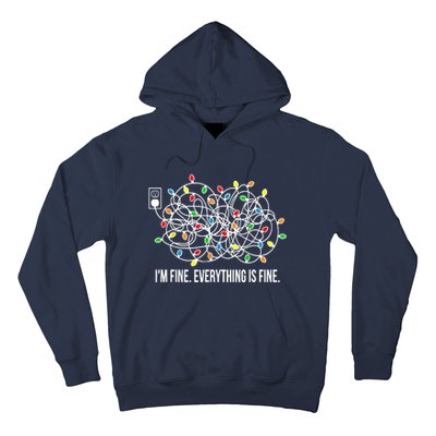 It's Fine I'm Fine Everything Is Fine Funny Christmas Lights Hoodie