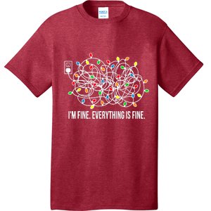 It's Fine I'm Fine Everything Is Fine Funny Christmas Lights T-Shirt