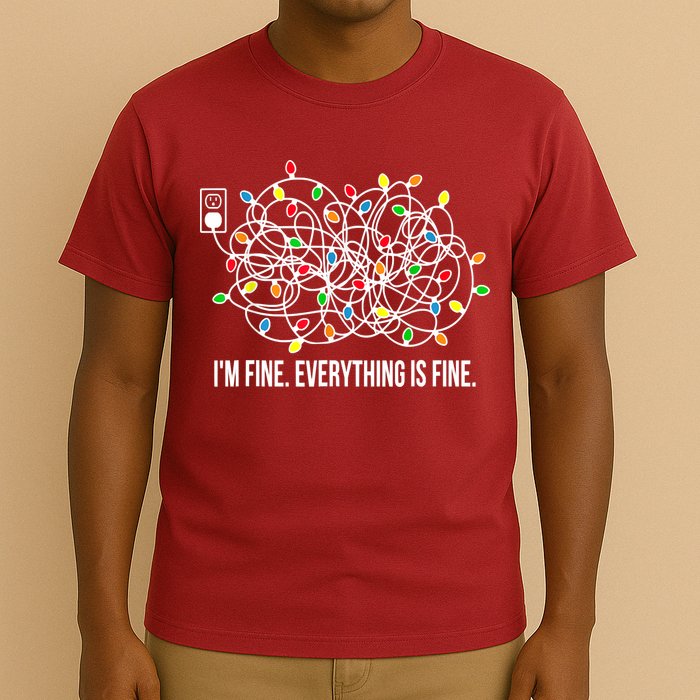 It's Fine I'm Fine Everything Is Fine Funny Christmas Lights T-Shirt