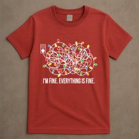 It's Fine I'm Fine Everything Is Fine Funny Christmas Lights T-Shirt